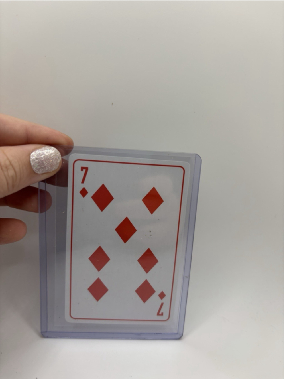 Christian Dior Seven Of Diamonds Playing Card Red
